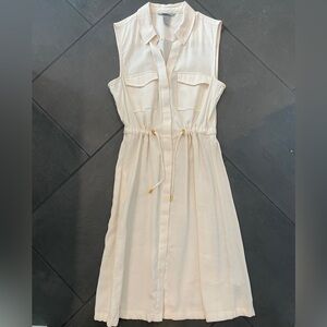 H&M cream shirt dress